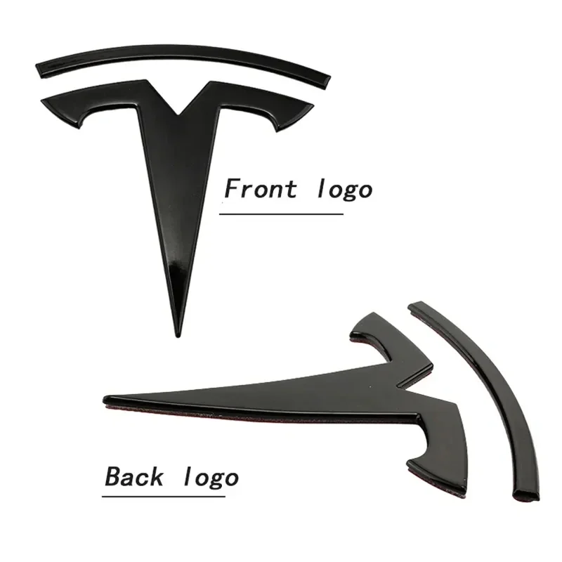 1 pz ABS per Tesla Modello 3 Modalità Y Auto Cofano Anteriore Logo Copertura Emblema Adesivo Styling Auto Corpo Baule Posteriore Badge Accessori