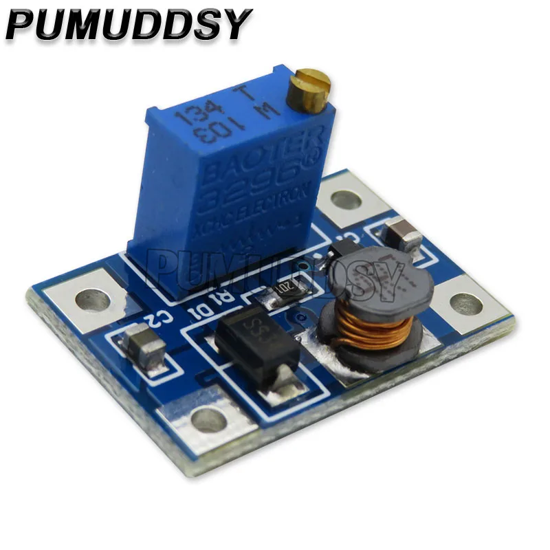 PUMUDDSY DC-DC 2–24 V bis 2–28 V Step-Up-einstellbares Leistungsmodul Step-Up-Boost-Konverter großer Strom 2 A SX1308 Image