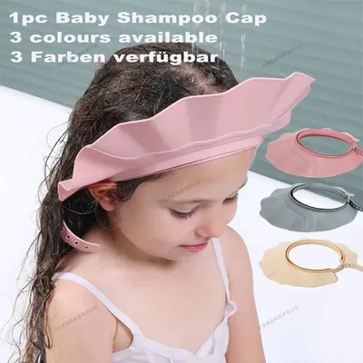 Adjustable Waterproof Shower Cap for Kids Soft Eye Protection Bath Hat for Children Baby Toddler Hair Washing Cover Safe Design
