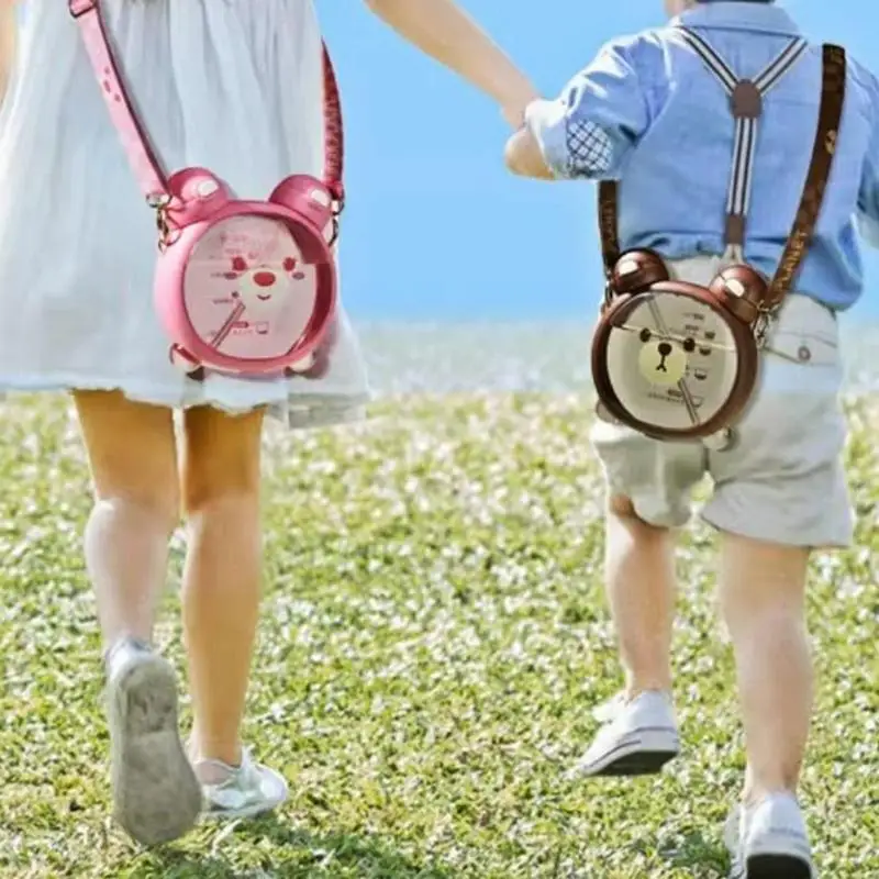 750 ml süße Bären-Strohwasserflasche 25 Unzen Kawaii Tritan Trinkbecher Doppelte Kinder-Strohwasserflasche aus Kunststoff für Schulreisen Image