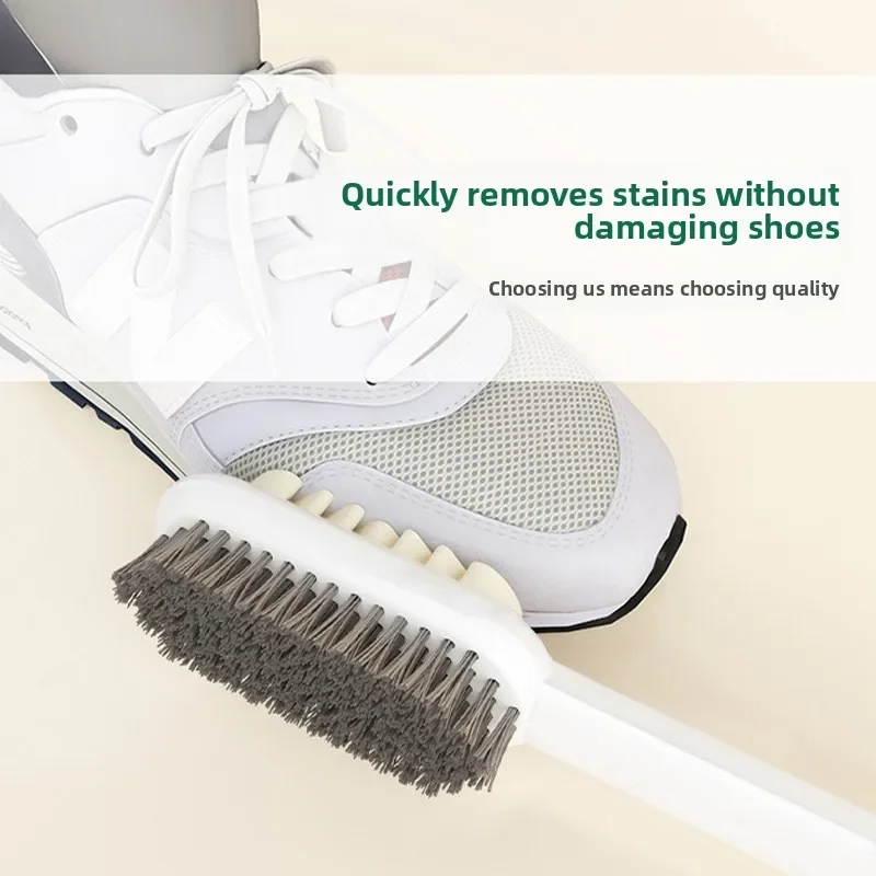 2-seitiger Stiefelreiniger mit langem Griff, Gummi-Radiergummi-Set, Schuhe, Flecken, Staub, Wildleder-Reinigungsbürste, Schuhbürste, Wildleder-Reinigung, Schuhpflege Image