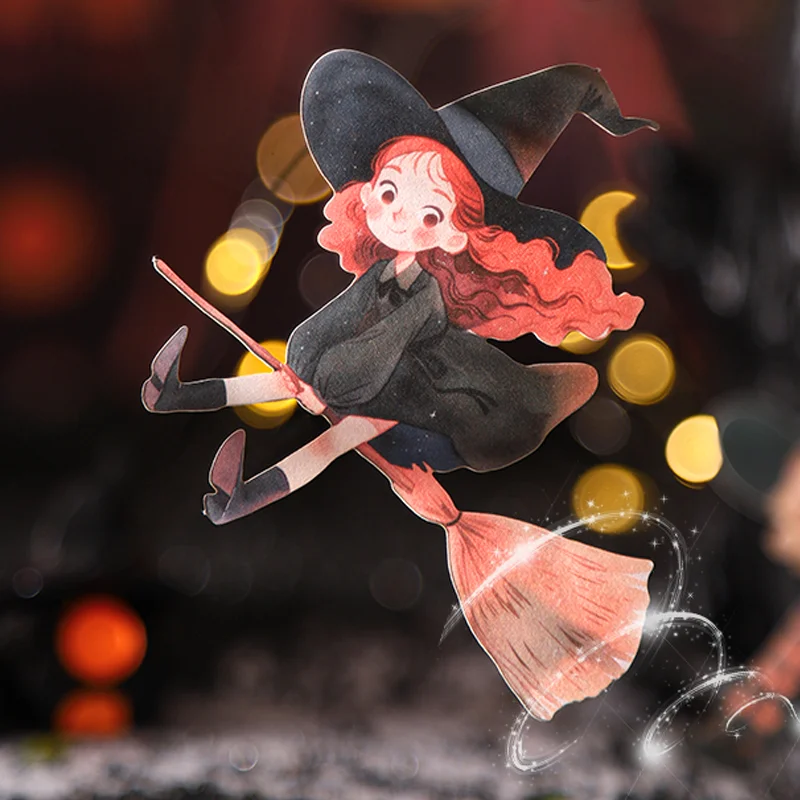 Mr. Paper 45 Stück niedliche kleine Hexe-Charakter-Thema-Aufkleber, DIY-Handbuch, Collage, Postkarten, Grußkarten, Tagebuch, Notizbücher, Tasse Image