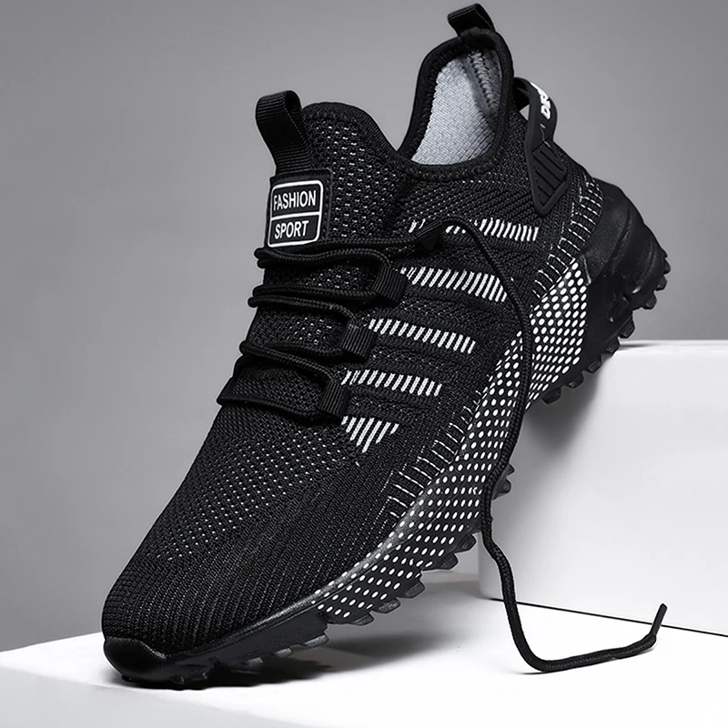Neue Turnschuhe Männer Casual Schuhe Mode Atmungsaktive Wanderschuhe Mesh Flache Schuhe Männer Sneaker 2026 Tenis Feminino Schwarz Mann Sport Schuhe Image