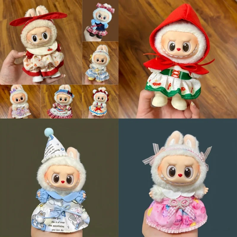 2025 Neue Mini-Puppen-Kleidungszubehör für 17 cm große Labubu-Kleidung, Vintage-Kleid Image