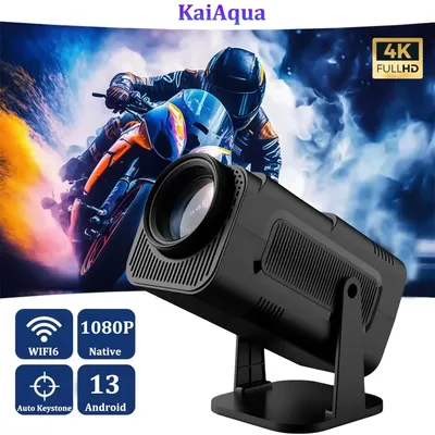 KaiAqua Android 13 300 ANSI HY320 Projektor 4K Native 1080P Dual Wifi6 BT5.0 Cinema Outdoor Tragbare Projektoren Verbesserte HY300 Image