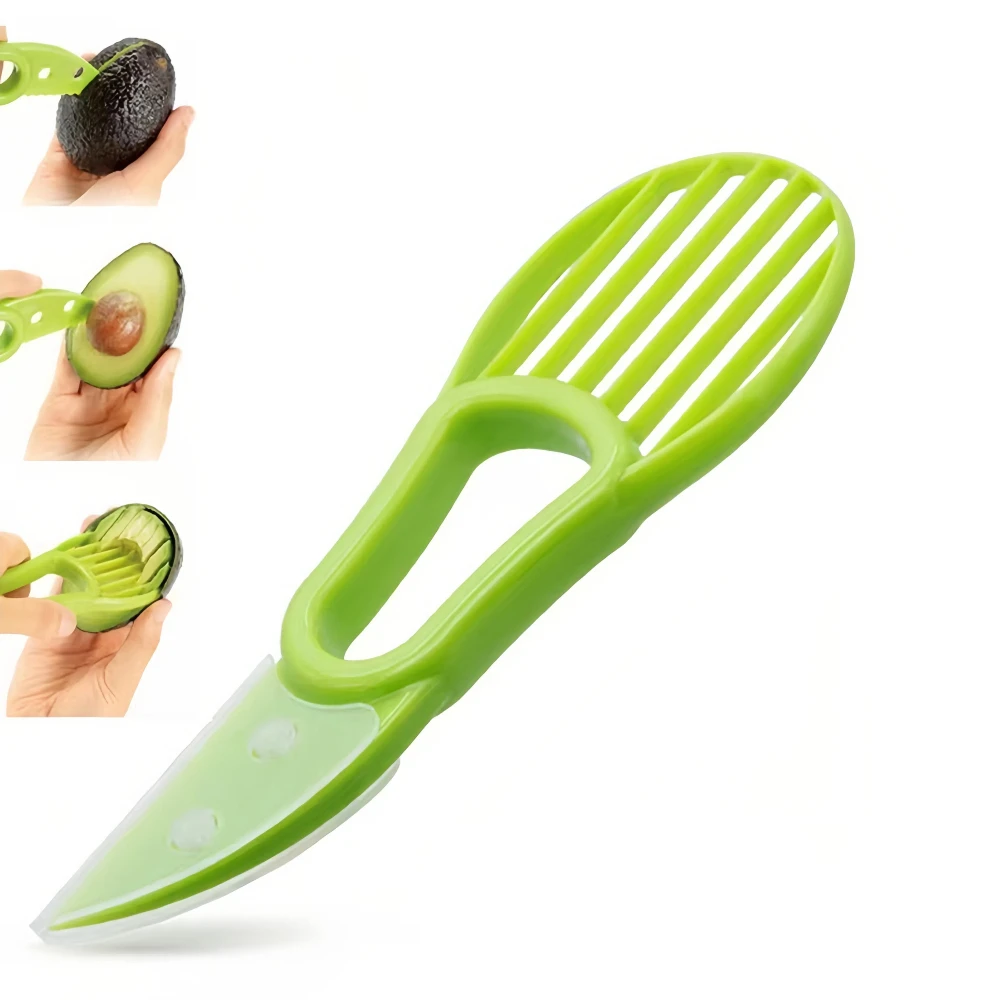2Pcs Multifunktionale Avocado Cutter Corer Obst Slicer Peeler Zellstoff Separator Kunststoff Messer Küche Werkzeuge Gadgets Zubehör