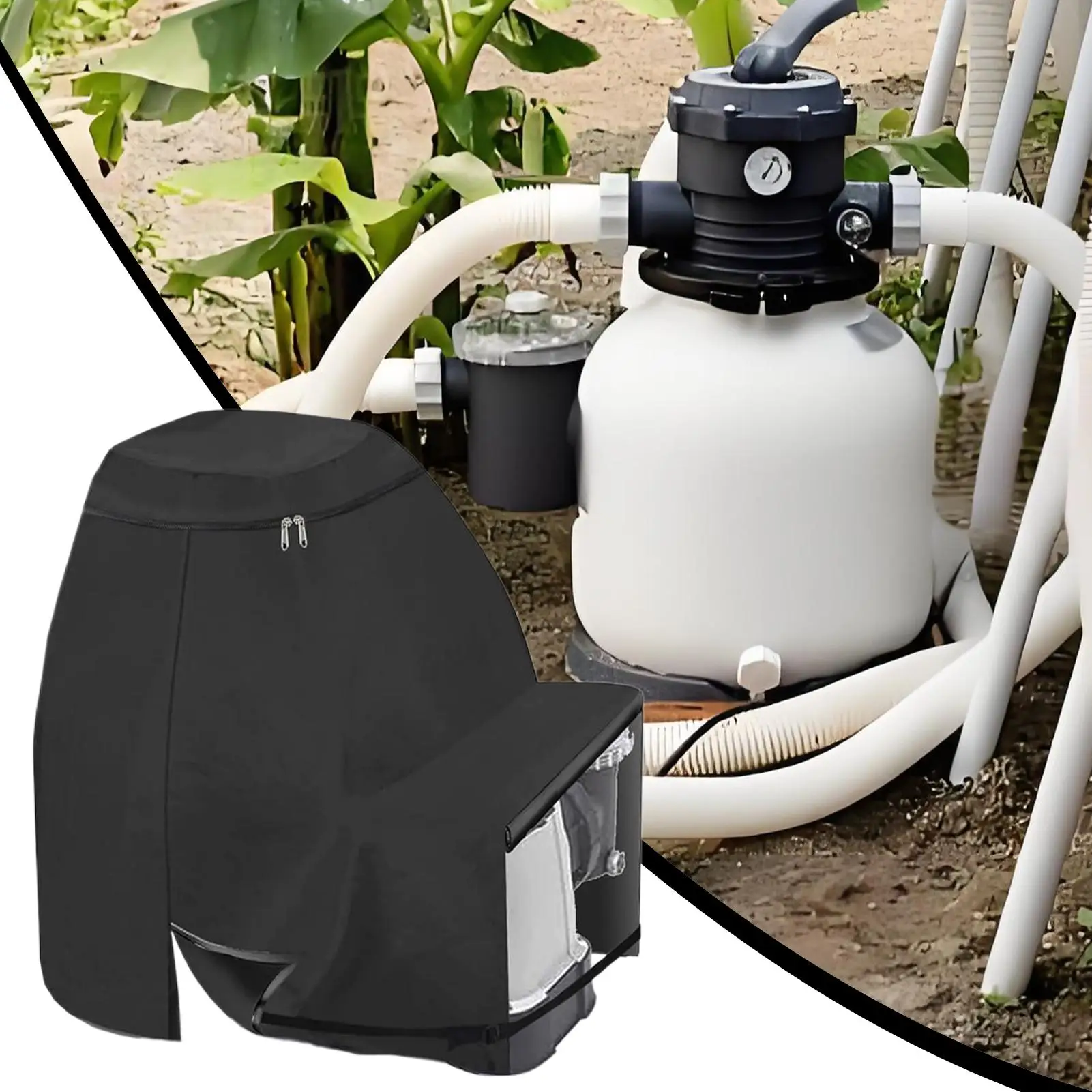 Neue Wanne Spa Pumpe Abdeckung Wasserdichte Whirlpool Pumpe Abdeckung Mit Reißverschluss Allwetter Schutz Heiße Badewanne Pumpe Abdeckung Für Badewanne Spa Image