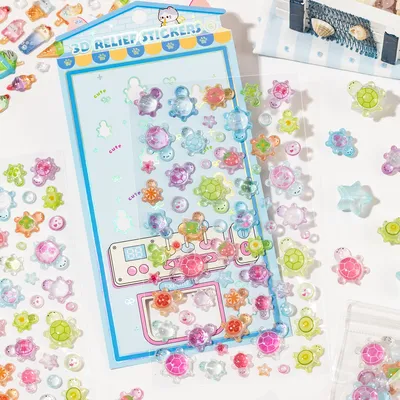 1PC Süße Süßigkeiten Party Kawaii 3D Relief Dropping Klebe Aufkleber Kreative Dekoration DIY Handgemachte Nette Schreibwaren Aufkleber Image
