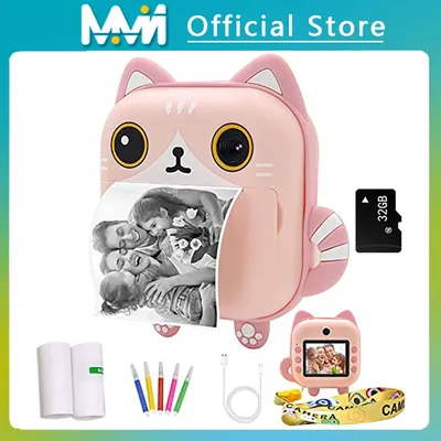 Sofort gedruckte Kamera Thermo kamera Drucker Kinder Kamera Digital foto Kamera Mädchen Spielzeug Kind Kamera Video Mädchen Weihnachts geschenk