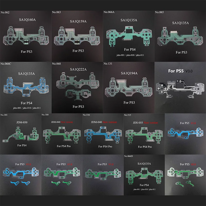 1PC Tasten Band Platine Für PS3 PS4 Pro Slim JDM 030 040 055 Controller Leitfähigen Film Tastatur flex kabel Für PS5 Image