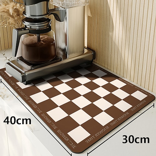 1pc Geschirr Abfluss Pad Haushalt Küche Arbeitsplatte wasserabsorbierend leicht zu trocknen Tassen Pad waschbar isoliert und trocken Mahlzeit Pad
