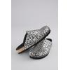 Clog ANISTON SHOES, Damen, Gr. 42, silber (anthrazit, silberfarben), Filz, Glitzermuster, klassisch, Schuhe, Clog, Hausschuh, Homeslipper - NEUE KOLLEKTION