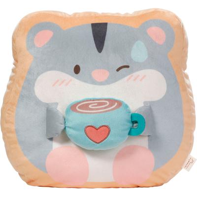 Kuscheltier NICI "mymochi, Hamster Shai mit Tasse 35x33x12 cm", grau, Plüschfiguren, KinderB:35cm H:33cm L:12cm, Plüsch, B:35cm H:33cm L:12cm