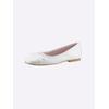 Ballerina HEINE, Damen, Gr. 37, weiß, Leder, Glattleder, Synthetik, modisch, Schuhe