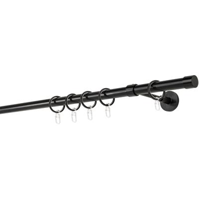 Gardinenstange MYDECO "20mm Cap Wandträger 14 cm", schwarz, L:300cm, Aluminium, Gardinenstangen Image