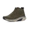 Keilsneaker GABOR ROLLINGSOFT, Damen, Gr. 41, grün (oliv), Veloursleder, Kalbsleder, sportlich, Schuhe, Schnürboots, High Top-Sneaker, Komfortschuh, gepolsterter Schaftrand