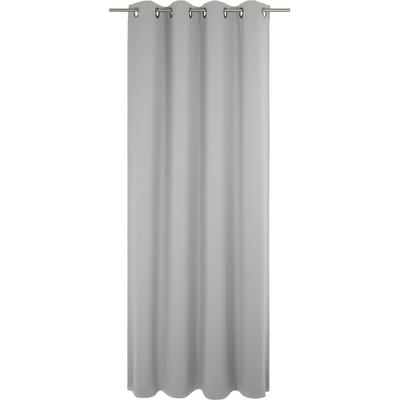 Vorhang ADAM "Uni Collection light", grau (hellgrau), B:142cm H:275cm, Baumwolle (Bio-Baumwolle), Gardinen, nach Maß Image