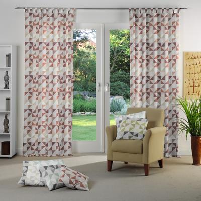 Vorhang WIRTH "Berlare", orange (terra), B:132cm H:325cm, Baumwolle, Polyester, Gardinen, nach Maß Image