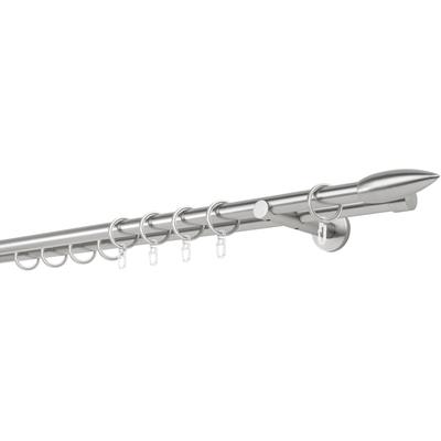 Gardinenstange MYDECO "20mm Cardo Wandträger 12 cm", silber (edelstahlfarben), L:340cm, Aluminium, Gardinenstangen Image