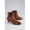 Stiefelette ANISTON SHOES, Damen, Gr. 36, braun (braun leo), Textil, animal-print, Veloursleder, modisch, Schuhe, Reißverschluss-Ankelboots, Trichterabsatz - NEUE KOLLEKTION