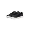 Plateausneaker TOMMY HILFIGER "ESSENTIAL CHIC COURT SNEAKER", Damen, Gr. 41, schwarz, Nappaleder, metallic, sportlich, Schuhe, Freizeitschuh, Halbschuh, Schnürer, goldfarbenen Details im Plateau