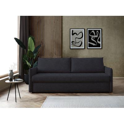 Schlafsofa BALI "Pisa", grau (anthrazit), B:222cm H:93cm T:98cm, 100% PES, Sofas, mit 3 Matratzenarten, Lattenrost, stabiles Untergestell Image