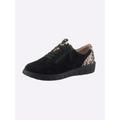 Sneaker CAPRICE, Damen, Gr. 41, schwarz, Veloursleder, Lackleder, modisch, Schuhe