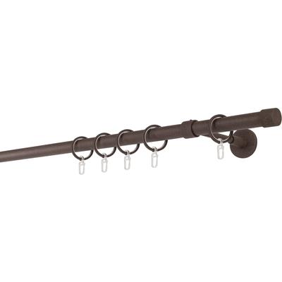 Gardinenstange MYDECO "20mm Cap Wandträger 14 cm", braun (rost), L:250cm, Aluminium, Gardinenstangen Image
