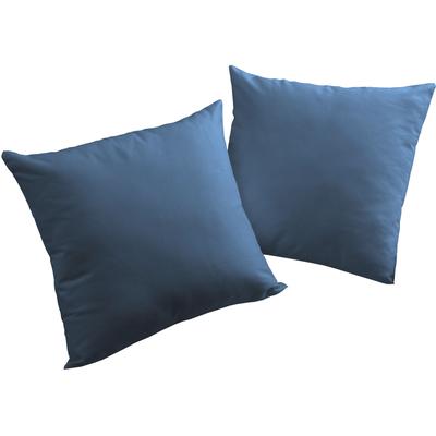 Kissenhülle WIRTH "Umea" Gr. 1, blau (dunkelblau), B:40cm L:40cm, Polyester, Obermaterial: 100% Polyester, Kissenbezüge Image
