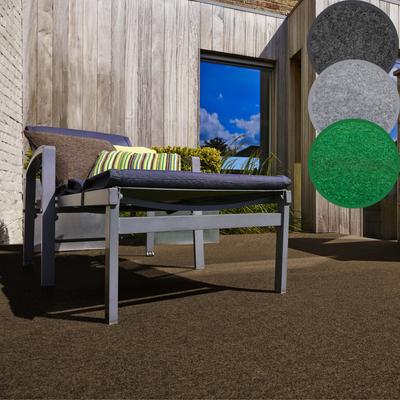 Kunstrasen ANDIAMO "Edinburgh, Made in Netherlands", braun, B:200cm H:4mm L:200cm, Polyester, Nadelfilz, Teppiche, aus Nadelfilz, mit Drainagenoppen, für Balkon, Terasse, Wintergarten Image