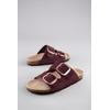 Pantolette ANISTON SHOES, Damen, Gr. 38, rot (bordeaux), Veloursleder, casual, Schuhe, Hausschuh, Sommerschuh, Schlappen - NEUE KOLLEKTION