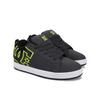 Sneaker DC SHOES "Court Graffik", Gr. 12(46), bunt (grau, schwarz, grün), 57.05% Leder, 28.2% Synthetikmaterial, 13.87% Polyester, 0.88% Textil, Schuhe