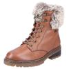 Winterboots REMONTE "ELLE-Collection", Damen, Gr. 37, braun (braun, kombiniert), Leder, Textil, casual, Schuhe, mit Kontrastnaht