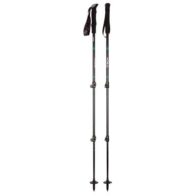 Kohla - Track Wanderstock - Trekkingstöcke Länge 105 - 140 cm schwarz/blau