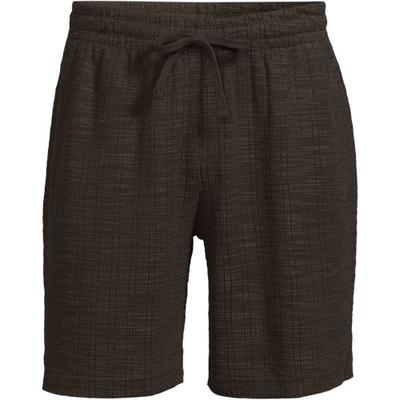 Textured Pull-on Shorts, Men, size: 40-42, regular, Brown, Cotton/Polyester, by Lands' End