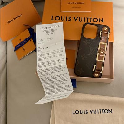 Louis Vuitton Accessories | Iphone 13 Pro Louis Vuitton Brown And Gold Phone Case | Color: Brown/Gold | Size: Os