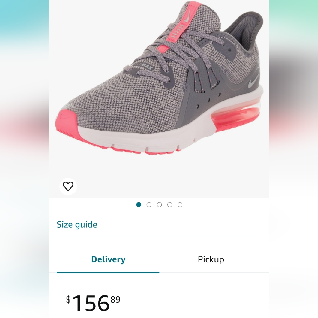 Nike Shoes | Air Max Sequent Nike Carbon Metallic Silver Tennis Shoes Size 7 Youth Wo | Color: Gray/Pink | Size: 8.5