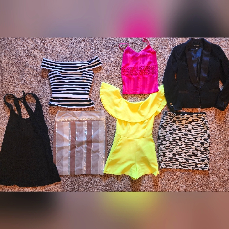 Victoria's Secret Dresses | Women's Clothes Bundle, Lot Of 9, Size 4 Us | Color: Black/White | Size: 4