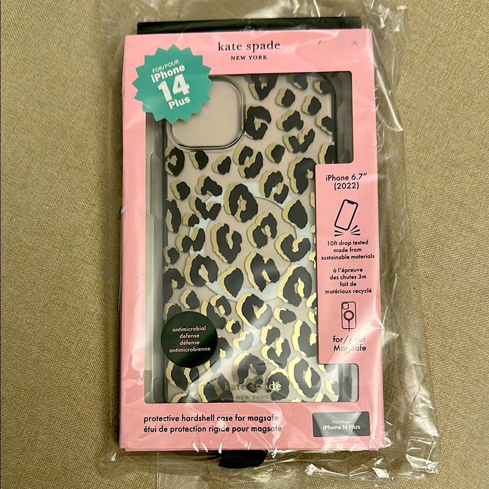 Kate Spade Cell Phones & Accessories | Kate Spade Black Leopard Print Phone Case | Color: Black | Size: Os