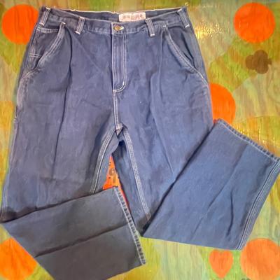 Carhartt Jeans | Carhartt Jeans Men's 34x30 Dungaree Fit Carpenter 382-83 Dark Wash Jeans Denim. | Color: Blue | Size: 34