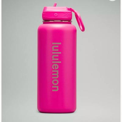Lululemon Athletica Dining | 2024 Back To Life Sport Bottle 32oz Straw Lid Pow Pink | Color: Pink | Size: Os