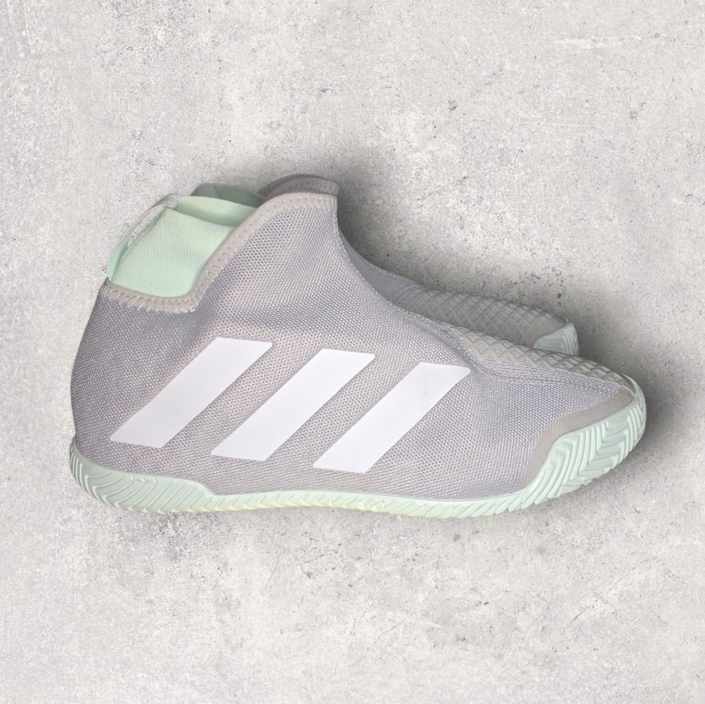 Adidas Shoes | Adidas Stycon Laceless Hc Tennis Shoes Grey Dash Green Athletic Sneakers 7 Sport | Color: Gray/Green | Size: 8.5