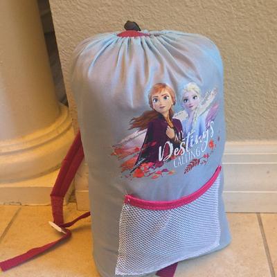 Disney Other | Frozen Kids Sleeping Bag Backpack | Color: Blue/Pink | Size: Osbb