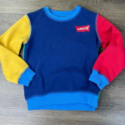 Levi's Shirts & Tops | Levi’s Crayola Kids Multicolor Color Block Crewneck Sweatshirt, Kids Size M, 6 | Color: Blue/Red | Size: 6b