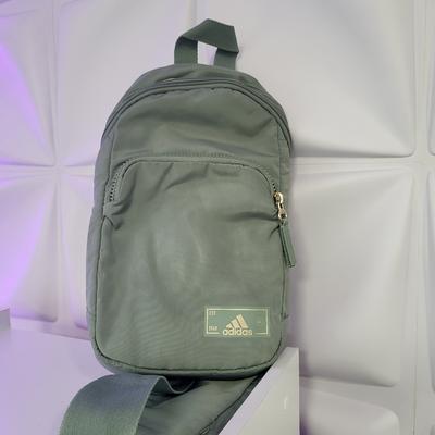 Adidas Bags | Adidas Green Backpack Minimalist Design Water-Resistant, Mini Bag Attached | Color: Green | Size: Os