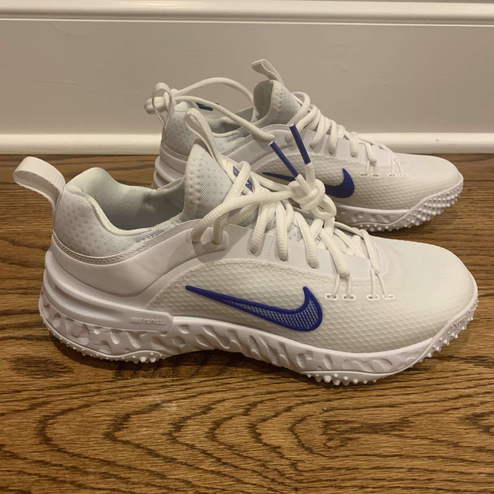 Nike Shoes | Duke Blue Devils Nike Huarache 9 Turf Lacrosse Shoes Men's Size 6.5 Fq1141-102 | Color: Blue | Size: 6.5