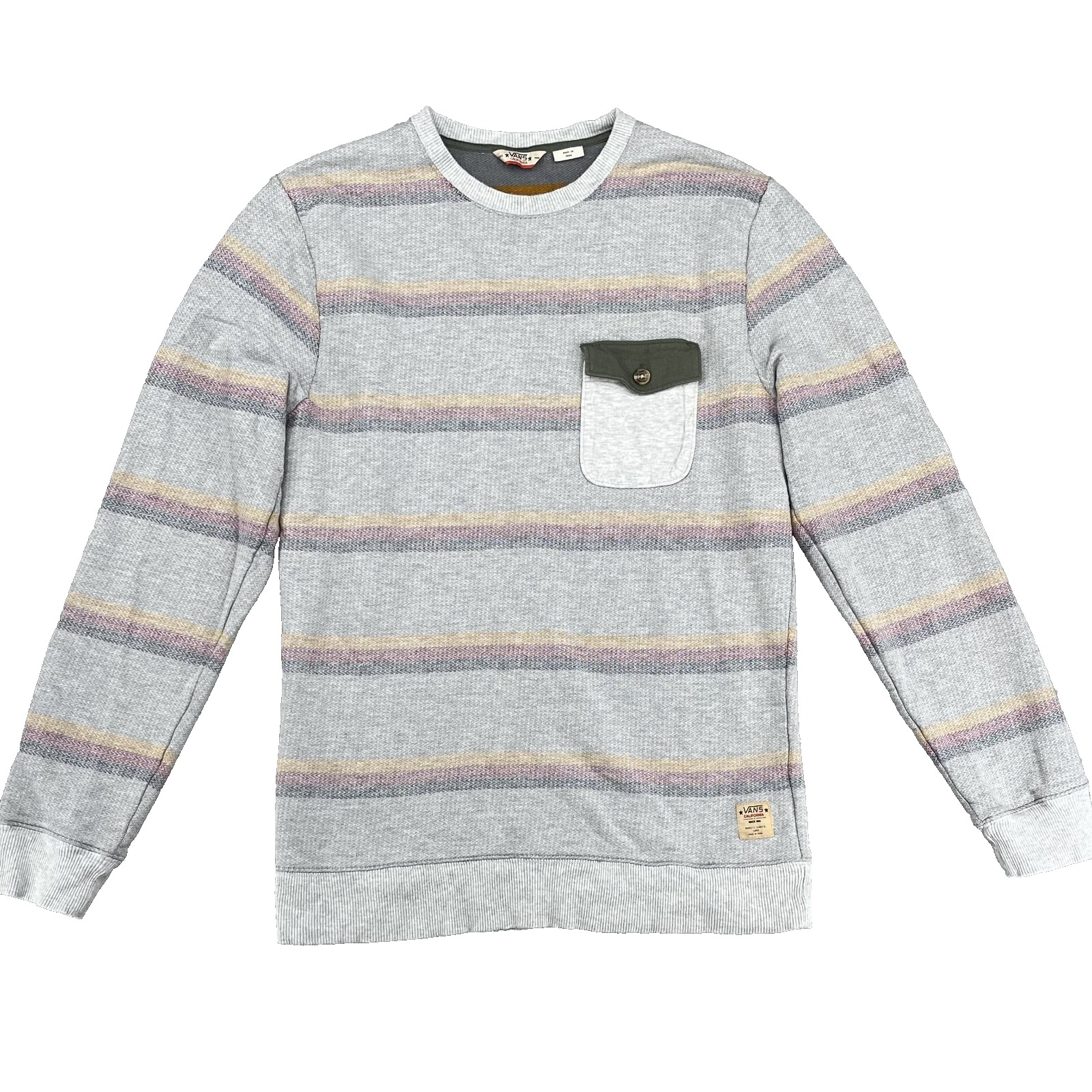 Vans Sweaters | Vans Crew Neck Sweater Mens Large Gray Preppy 90s Skate Surf Minimalist Academia | Color: Gray | Size: L