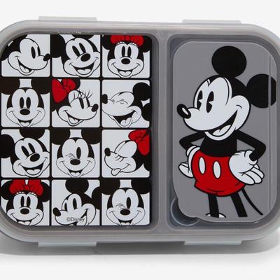Disney Other | Disney Mickey Mouse Lunch Box Disney Mickey & Minnie Grid Bento Box | Color: Black/White | Size: Os