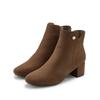 Stiefelette LASCANA, Damen, Gr. 42, braun, Obermaterial: 100% Textilmaterial. Futter: 100% Textilmaterial. Decksohle: 100% Textilmaterial. Laufsohle: 100% Synthetik, unifarben, klassisch, Schuhe, mit bequemen Blockabsatz, Ankle Boots, Stiefel VEGAN