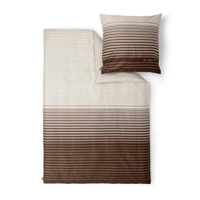 Bettwäsche BUGATTI "Satinbettwäsche bugatti", braun (braun, beige), B/L: 135cm x 200cm, , Mako-Satin, B/L: 80cm x 80cm, Mako-Satin, Obermaterial: 100% Baumwolle, Bettwäsche, mit elegantem Farbverlauf Image